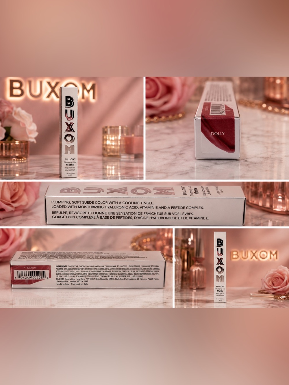 NIB Buxom Full-On Plumping Lip Matte Liquid Lipstick ~ DOLLY ~ True Mauve